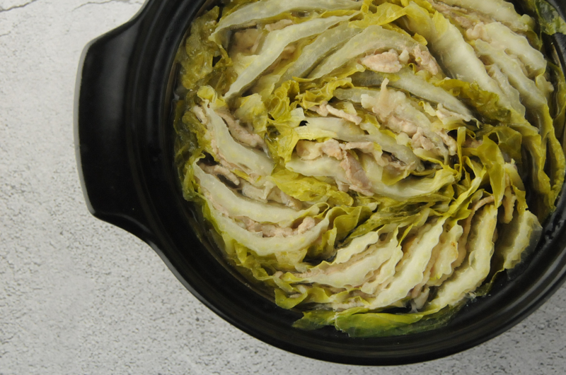 豚肉と白菜の重ね蒸し