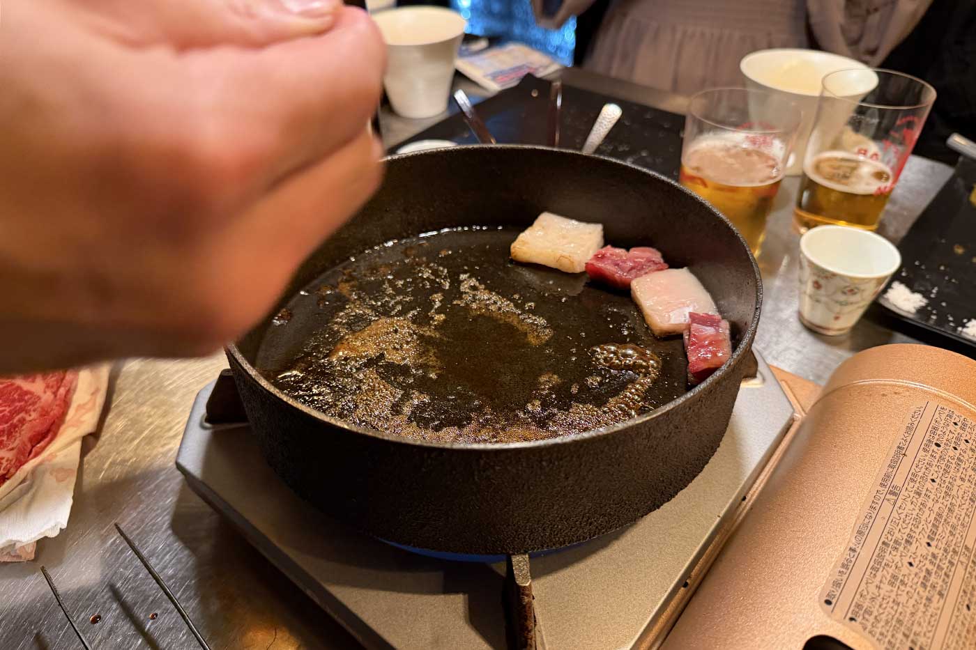 白醤油は、すき焼きの2枚目で存在感を発揮した